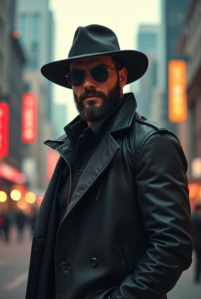 A man with beard and sunglass and hat