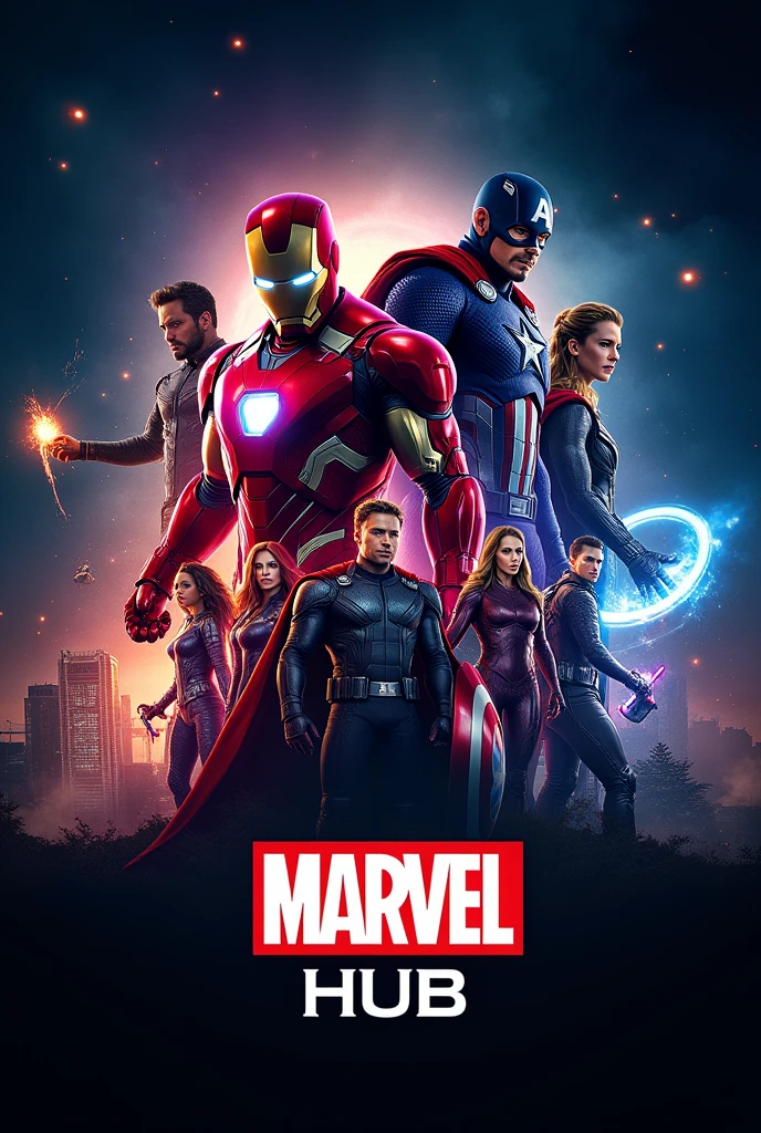 Background logo for my YouTube channel named Marvel hub