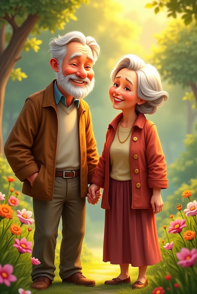 Raise a happy elderly couple