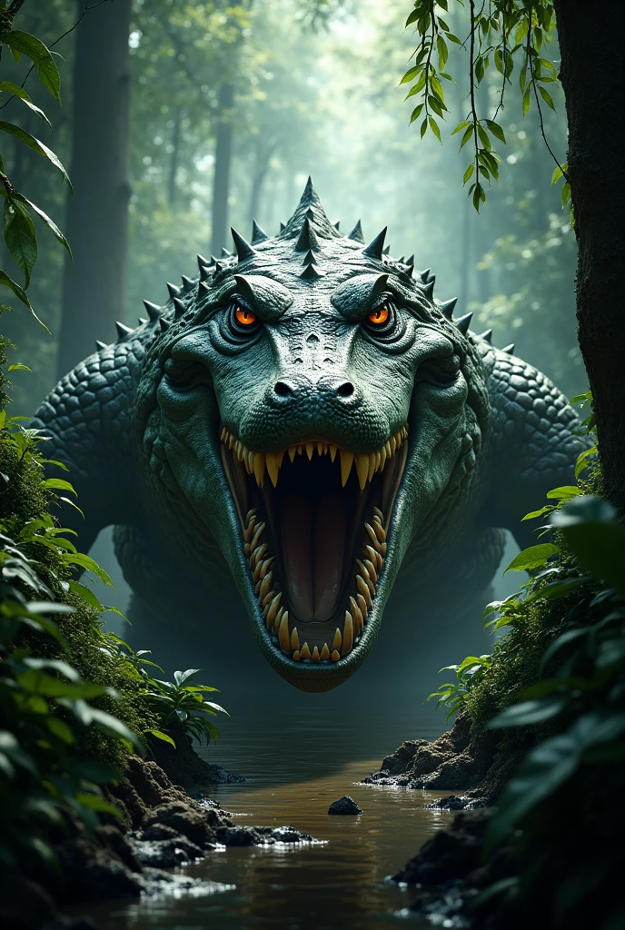 crocodile in the jungle that's scary
