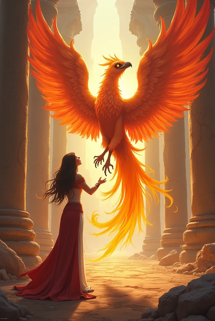 finally they reached on Empty Space. Eloise Sprinkle the magical pouder They found the phoneix fasther and Flouse destroy the phoneis phoenix feather by dipping Venom. into the
When the Resther Complotly Vanished the Ancient Rund temple destroy Starts to
freryone Come out from the temple Eloise very happy