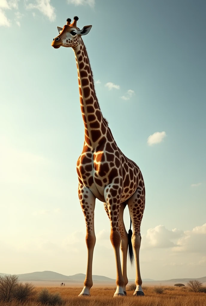 creates a very imposing giraffe