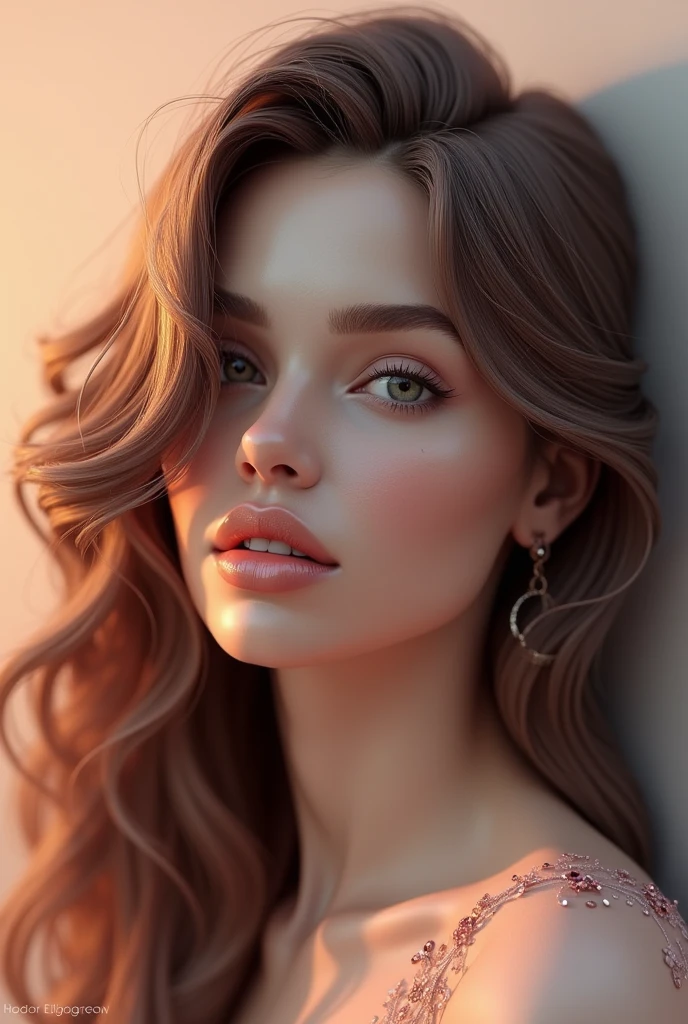 Logo for a women&#39;s clothing store called Hadar Elegance, using only the initials of the names, including an image of a Brazilian woman&#39;s face in 3D form with long hair. All this in an elegant way, captivating and eye-catching.  Totally related to current fashion that brings peace and public attention.
