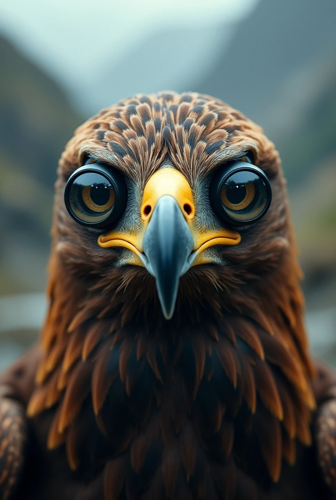 Cc Camera lens in eyes of eagle with word named
'24/7 monitors ' title