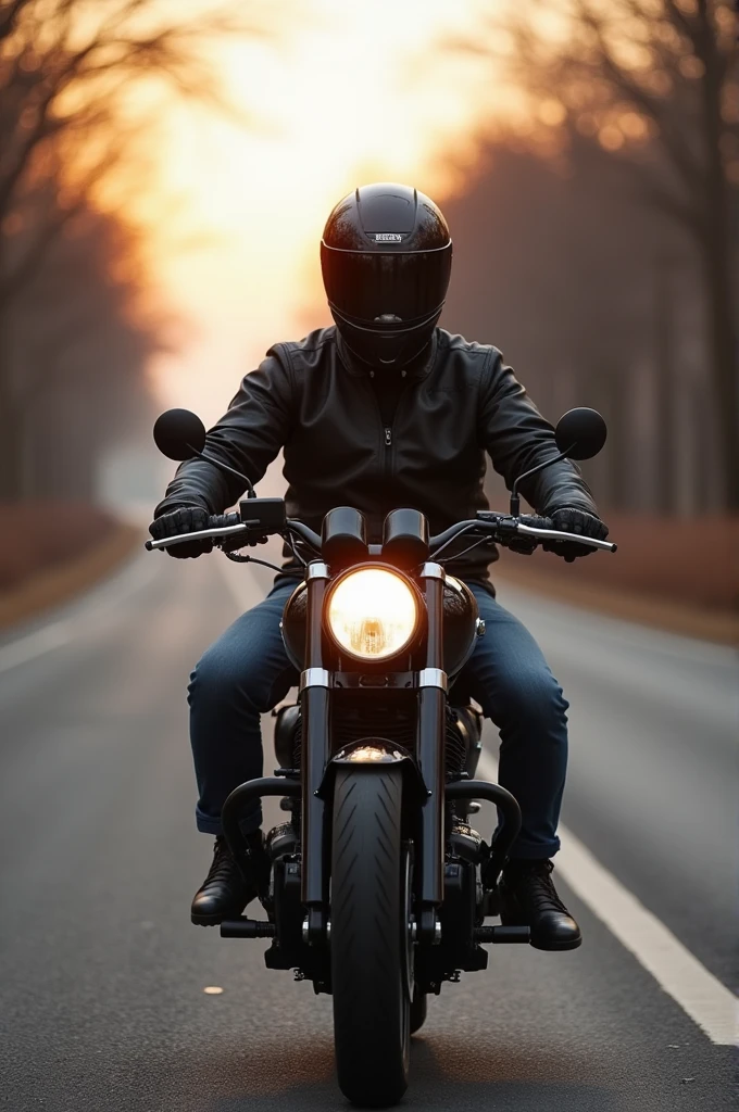 Chill motorcycle ride , simple motorcycle