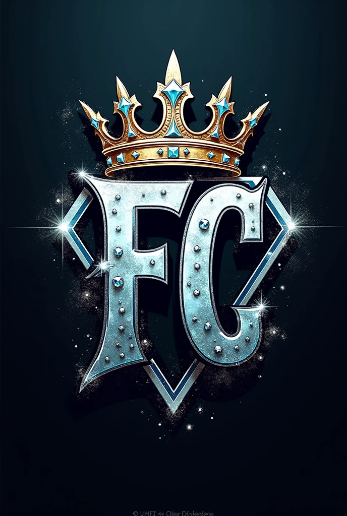 Give me a logo with the letters FC with a diamond crown and graffiti-type typography Ñ, It&#39;s for a t-shirt brand 