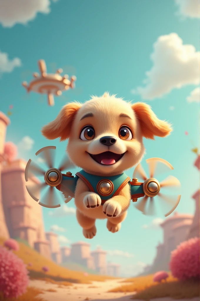 Dog with propellers