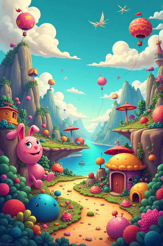 Create an image with the name cartoon world