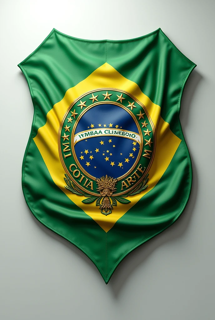 Brazilian federative coat of arms green yellow 4k