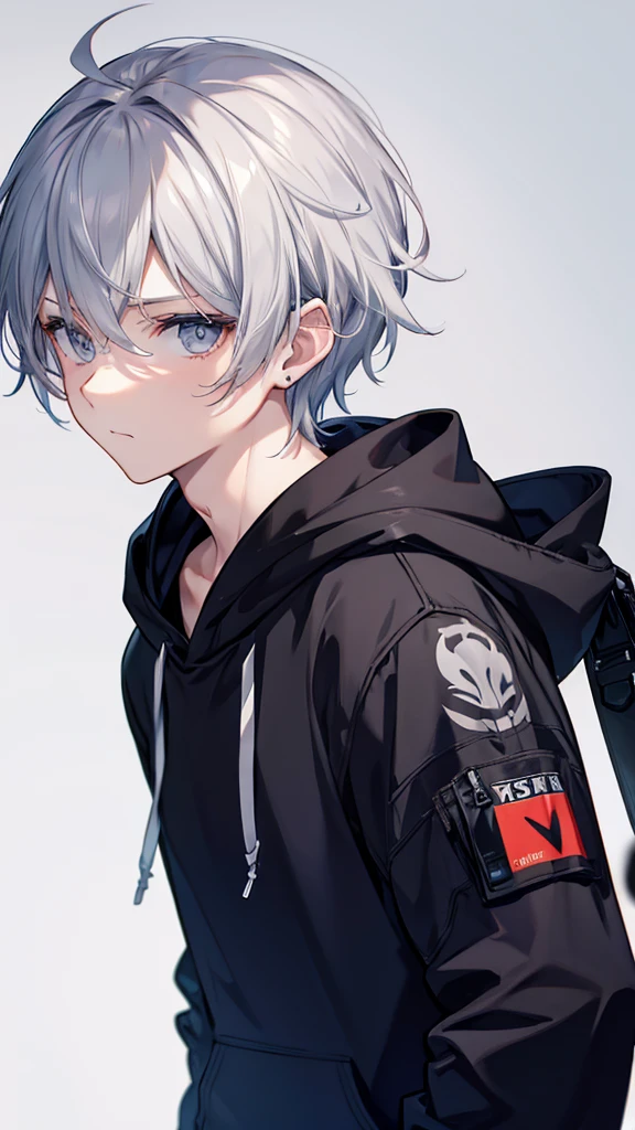 male gray hair icon No background hoodie that doesn't wear simple