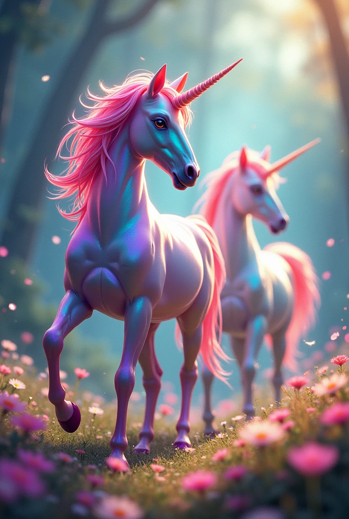 Colourful unicorns