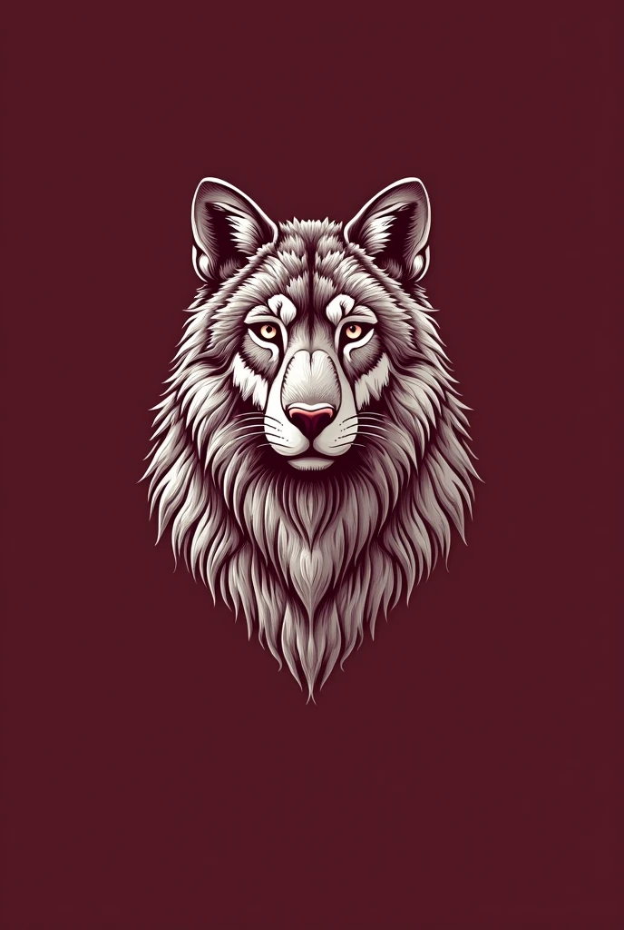 I want a wine-colored shirt with white details on the front and back., diseños acordes a la temática vet que tengan los siguientes detalles: FCV - ONE. Missions Branch. vet. How happy the image of a wolf in the center forward May everything be as harmonious as possible. in Spanish