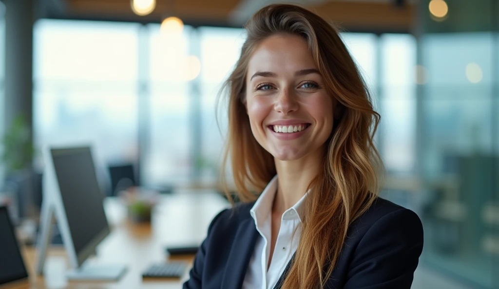 office worker happy stock photo 35 mm shot 8k