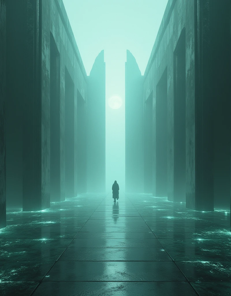 Battle arena, surreal, mystery. Symmetrical view. Exclude human.