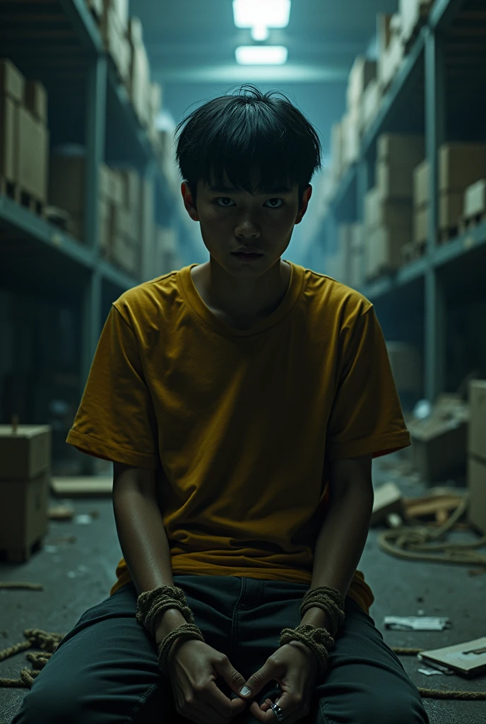 Naim, a 2 student from Malaysia, was napped, tie a warehouse