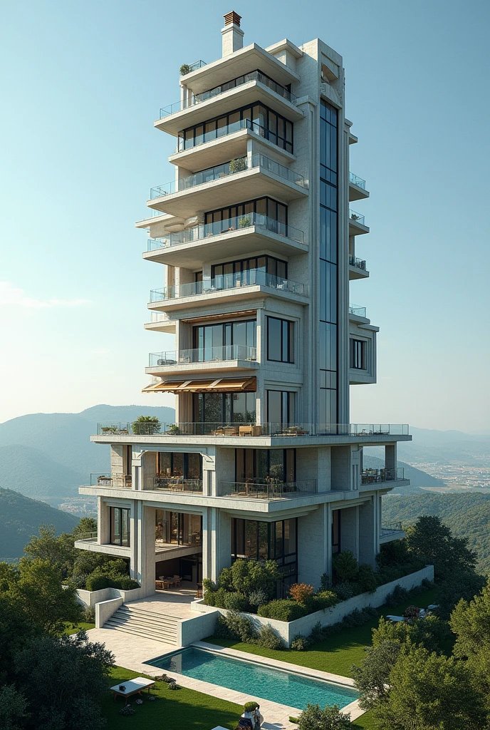 10 story 200 feet tall house 