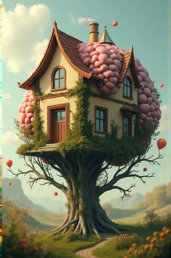 House-shaped brain