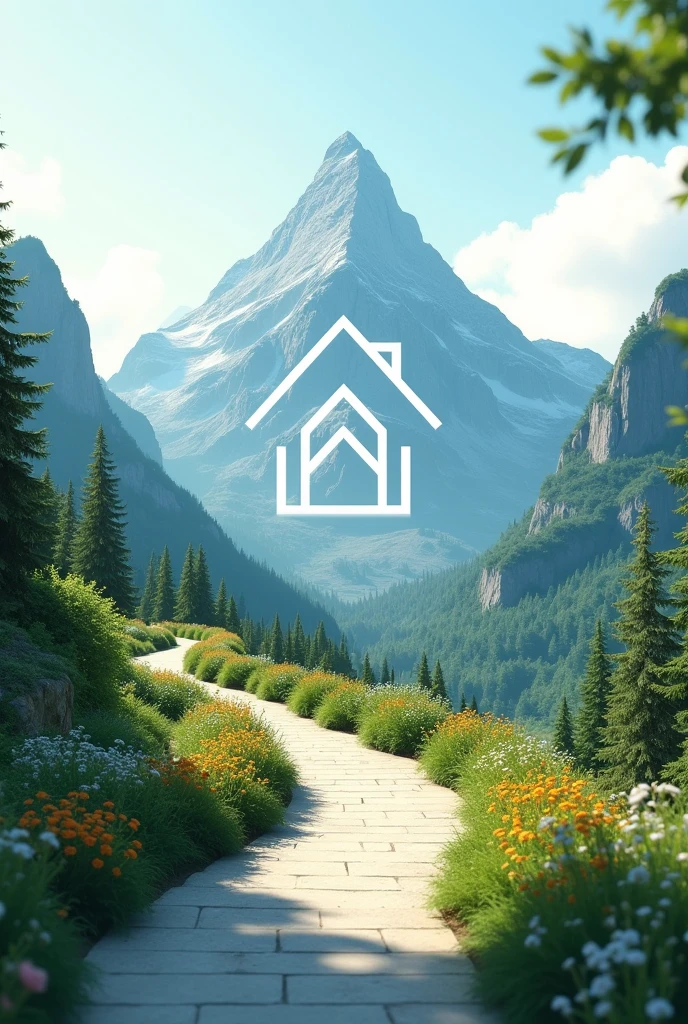 Logo on peak path 