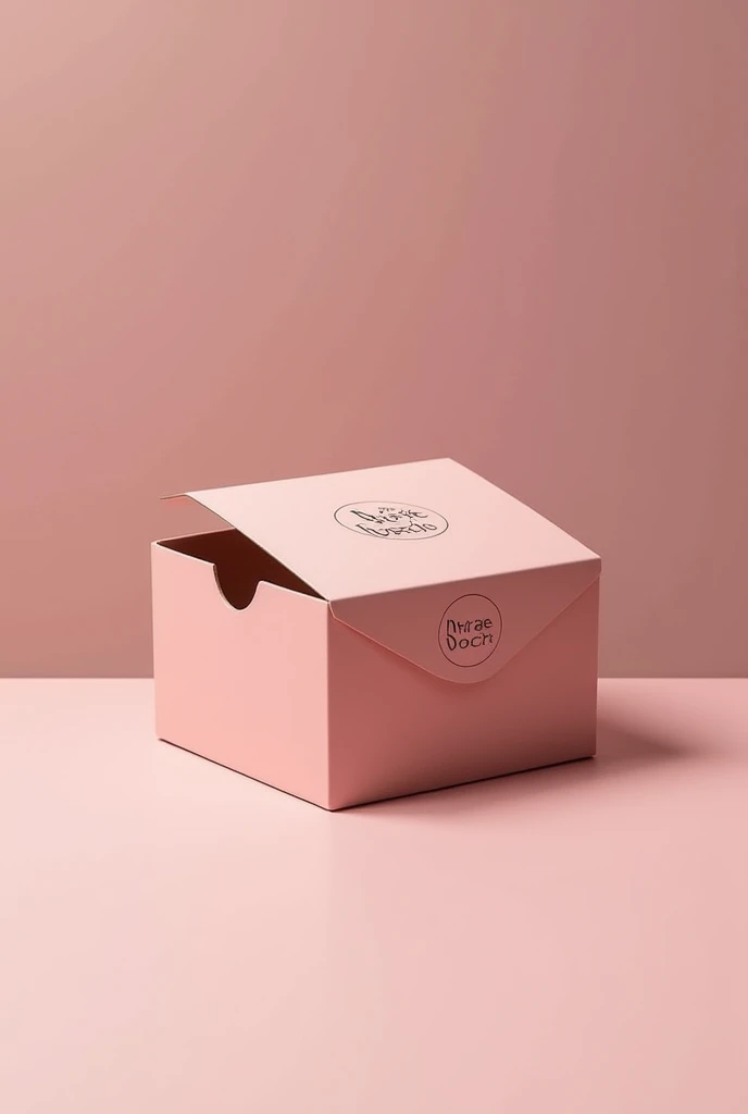 Create a square box with the measurements Width: 28 cm Length: 28 cm Height: 7,65 cm pink color with the name Mirâe Doceria with a lid for a pie inside, leave the lid upright at the back with cardboard material with the pie inside, more resistant and chic packaging, cardboard with a pie inside the box, don't forget
