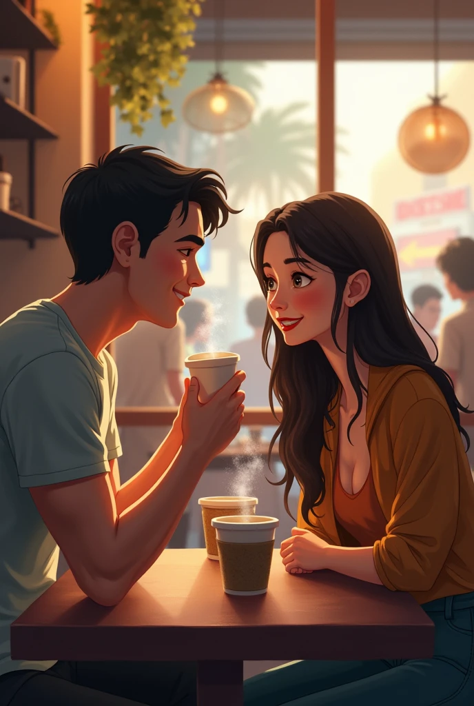 Male and female friend