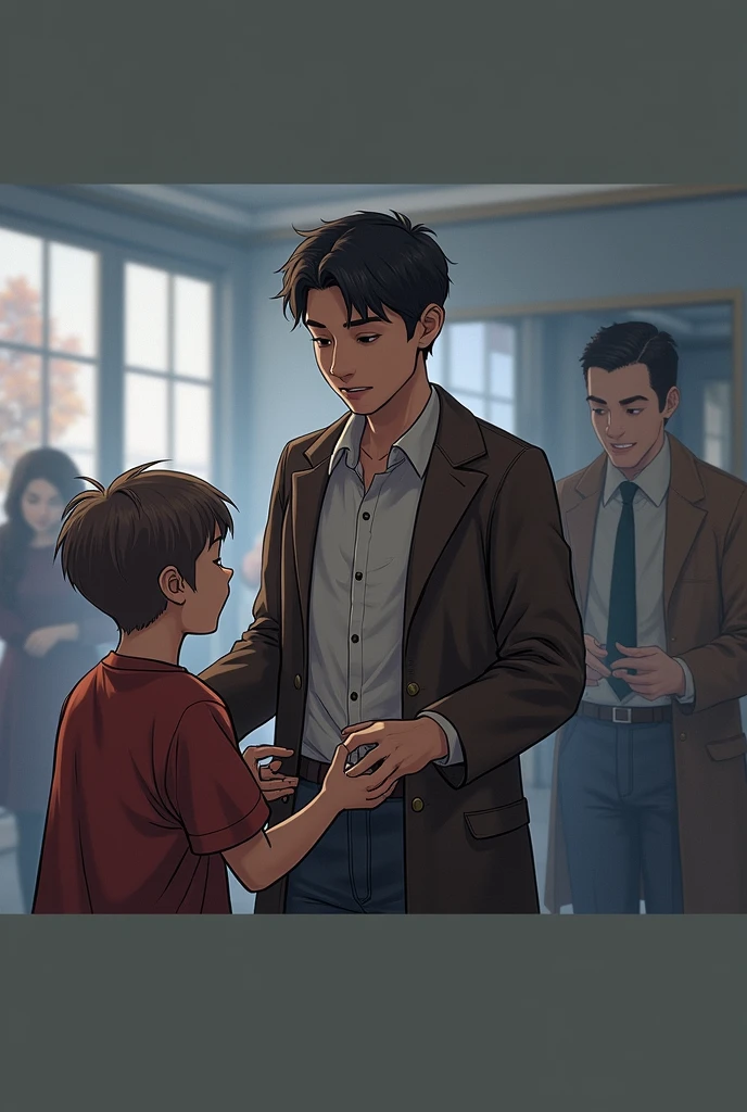 The same clinic, a few days later. The atmosphere is tense but tinged with hope.
Adolf tries to hand Dr. Bloch a small amount of money for the treatment. Dr. Bloch gently pushes it back, shaking his head.
(insisting) “Please, take this...”
(kindly) “There’s no need for payment, young man. Your mother’s health is more important.”