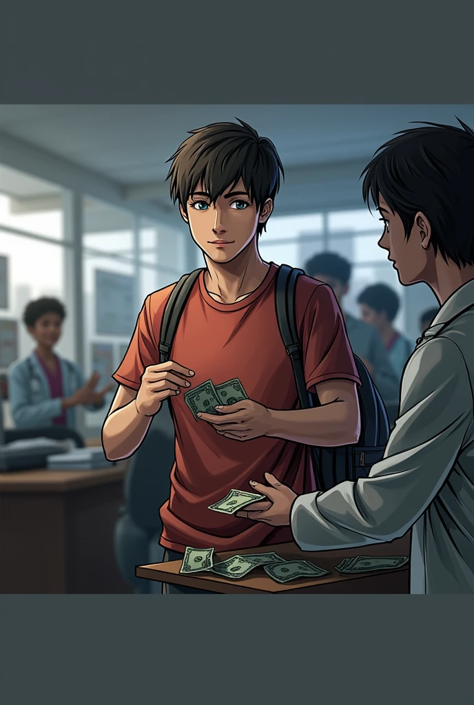 The same clinic, a few days later. The atmosphere is tense but tinged with hope.
Adolf tries to hand Dr. Bloch a small amount of money for the treatment. Dr. Bloch gently pushes it back, shaking his head.
(insisting) “Please, take this...”
(kindly) “There’s no need for payment, young man. Your mother’s health is more important.”