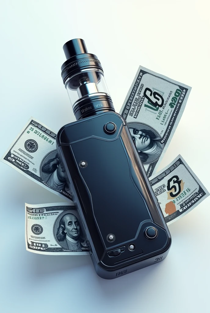 A logo for a page called “VAPE”_5G_MX” containing a vape and bills that say “5G” in letters “HYPER REALISTIC”