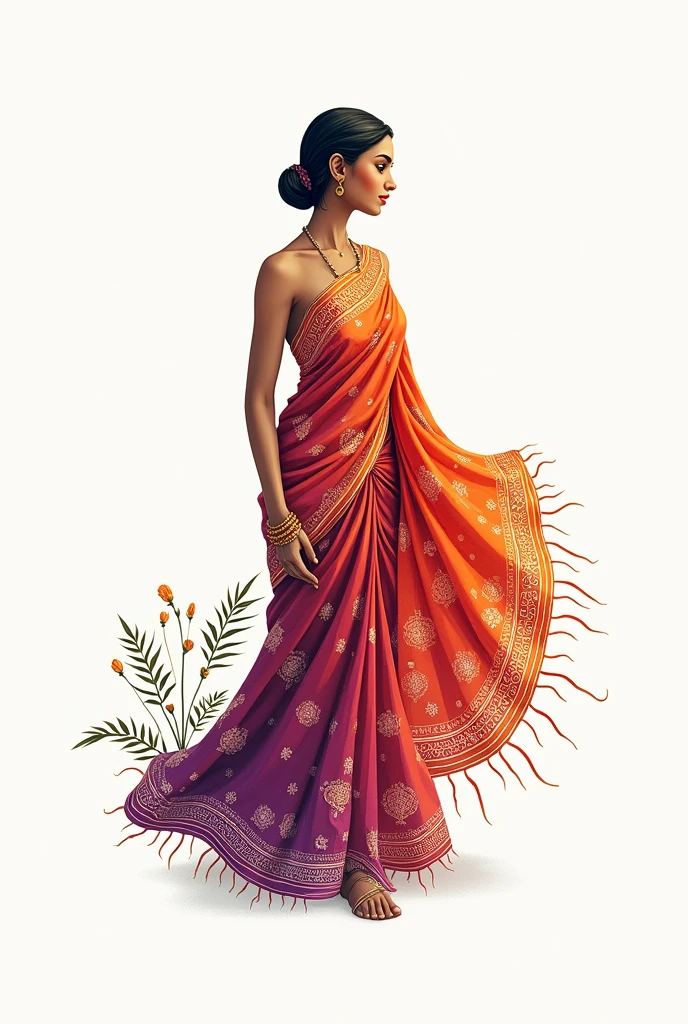 Vishwakarma handicraft logo with ladies wear saree 