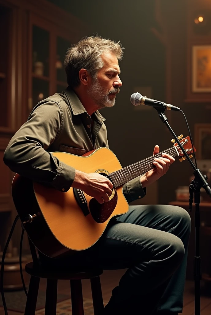 Musician playing guitar
