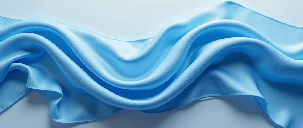 Photorealistic silk blue scarf