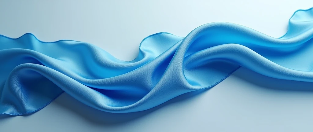 Photorealistic silk blue scarf
