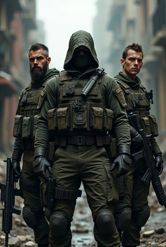Three call of duty characters together including the one with mask