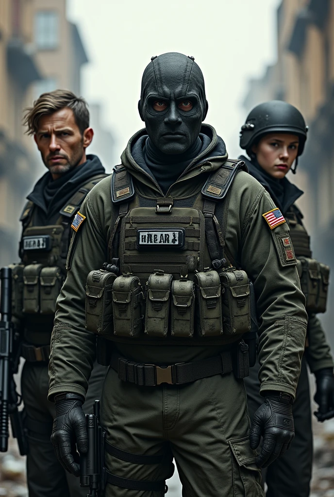 Three call of duty characters together including the one with mask