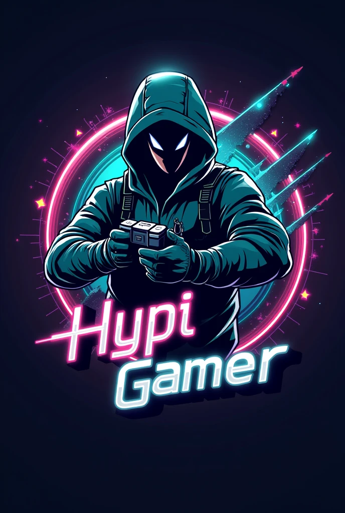 Make a gaming grapical logo adding HYPI GAMER