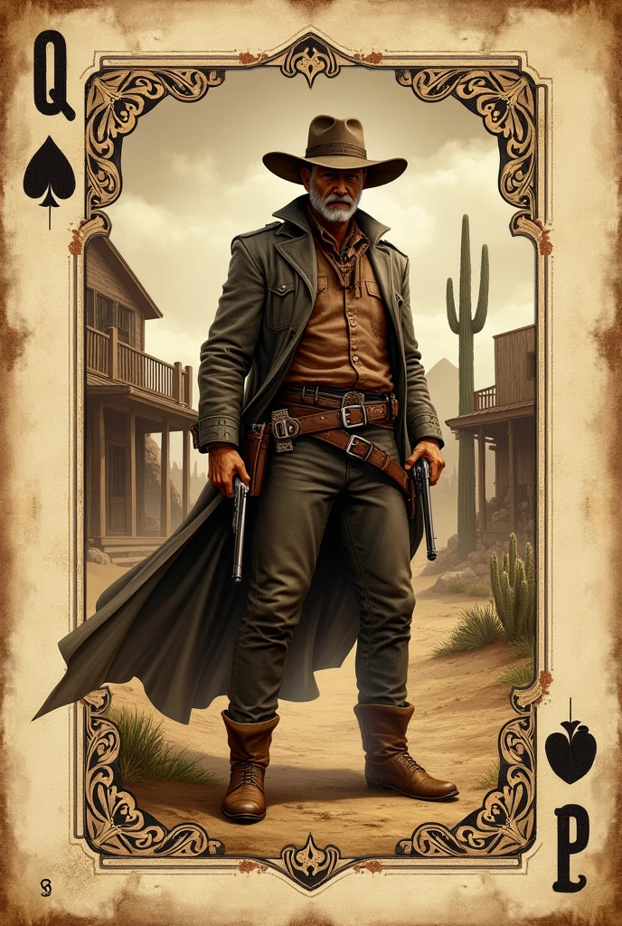 vintage wild west themed playing cards
