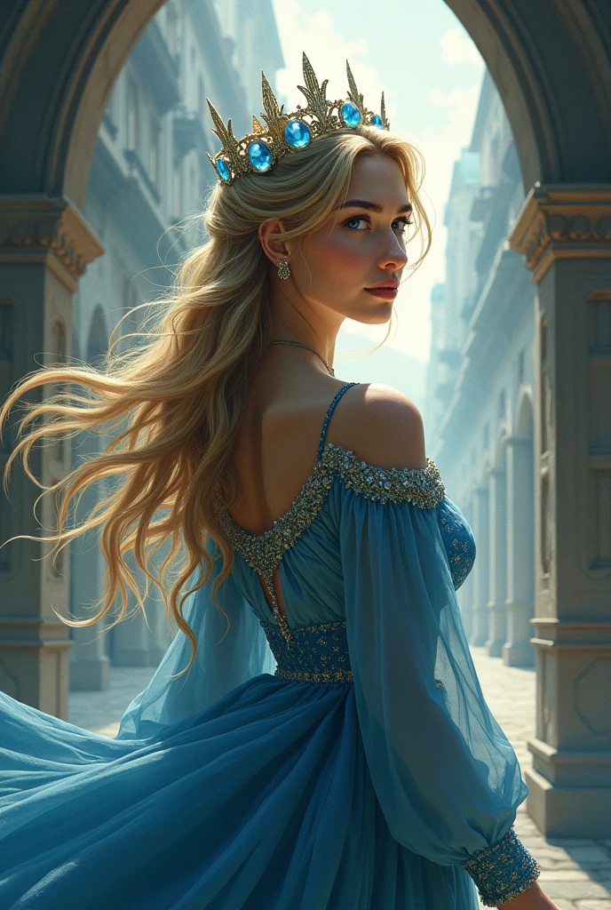 Send me the cover of my book A Princess in Turkey tells the story of a princess who was teleported from her world where the kingdoms are named after precious stones. She comes from the sardonic kingdom. Her hair is blond and her eyes are blue.. teleported to Turkey in 2024 to the home of a modern, black-haired man. Put the title of the book in Portuguese and my author name Kelly Ramos.