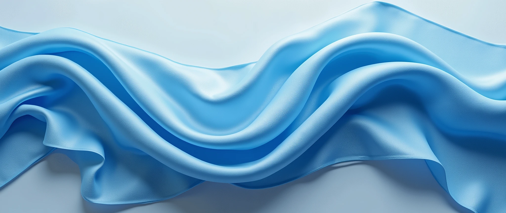 Photorealistic silk blue scarf