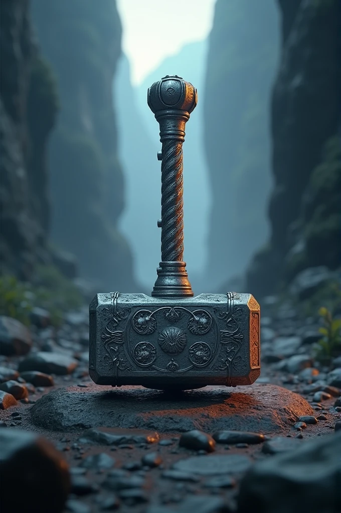 thor hammer in one point perspective view