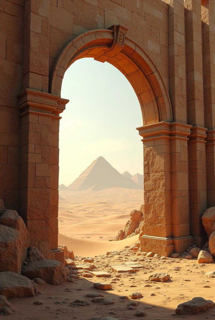 ((Very detailed)),Entrance to the ruins,Dilapidated stone arch,Desert areas,A big city swallowed by sand, ((masterpiece, Highest quality, Very detailedCG, unity 8k wallpaper )),(masterpiece, Highest quality, Highest quality, Official Art, beautiful),Very vivid,High-precision images,Ultra-high resolution,Poster Art,Impressive photos,Macro Lens