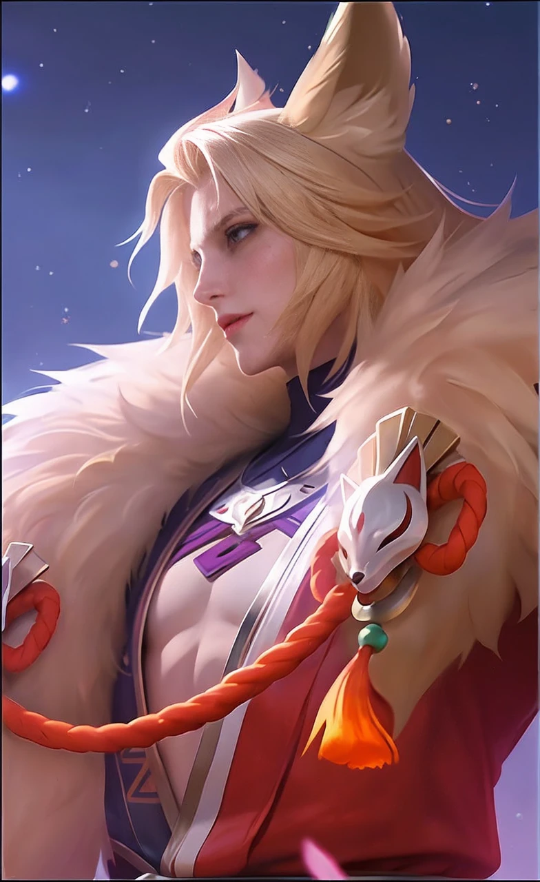 (disorganized, High resolution, super detailed), 1 boys, Constellation - Aries Goddess , alone, mature, baroque, long dress, long sleeve, elegant, colorful, most detailed, Upper body , sunset hair . eyes of fire . Brave, purposeful, productive, The face of an enterprising humanitarian .