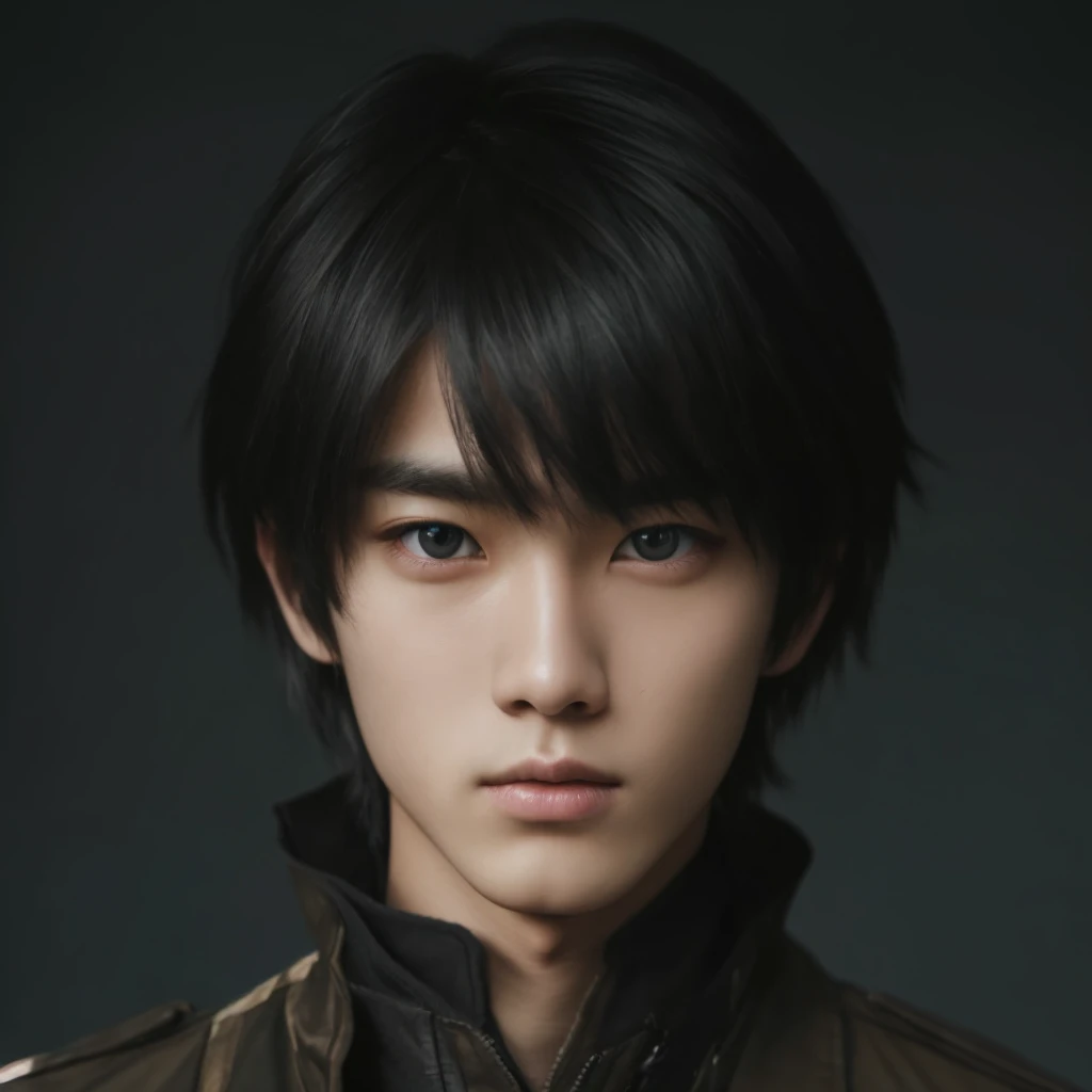 masterpiece, best quality, focus, solo, looking at viewer, closed mouth, Highly detailed, detailed face, detailed eyes, clear skin, clear eyes), black hair, male