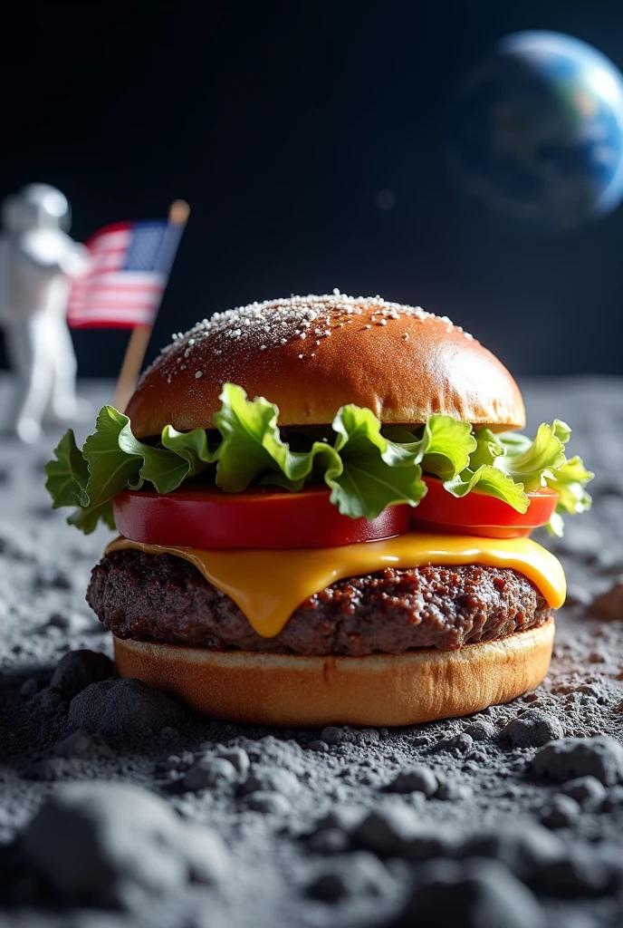 Promotional burger for going to the moon
