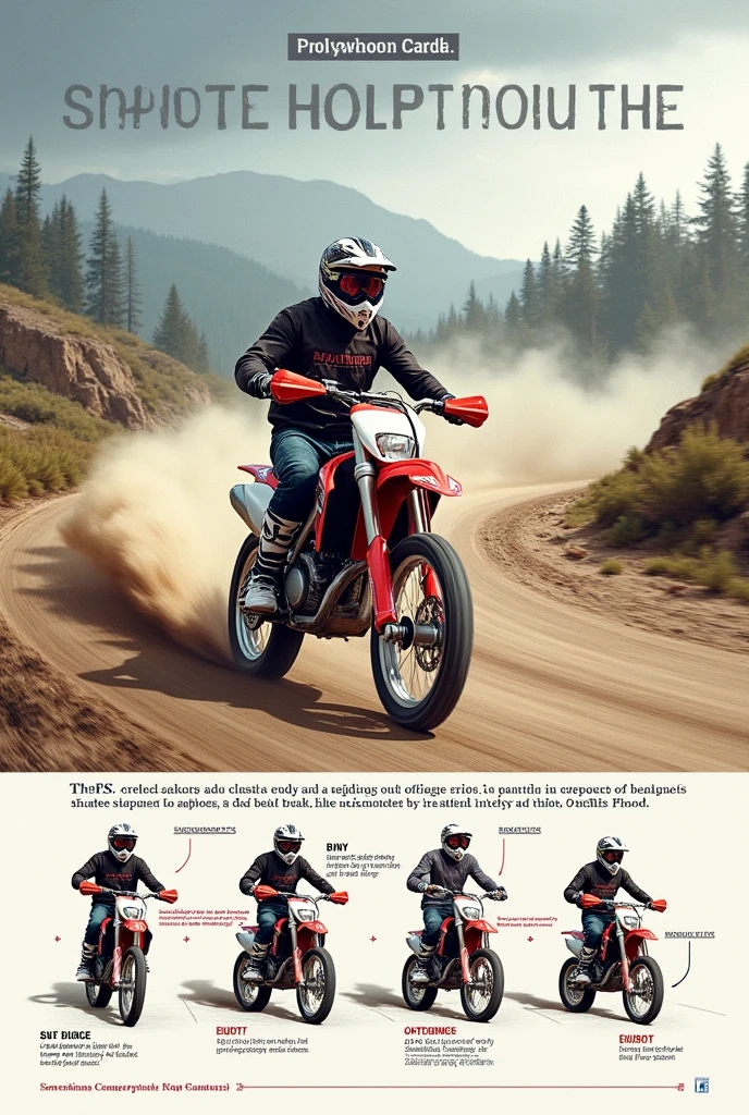 Explanatory photo of how to take a curve in motoenduro