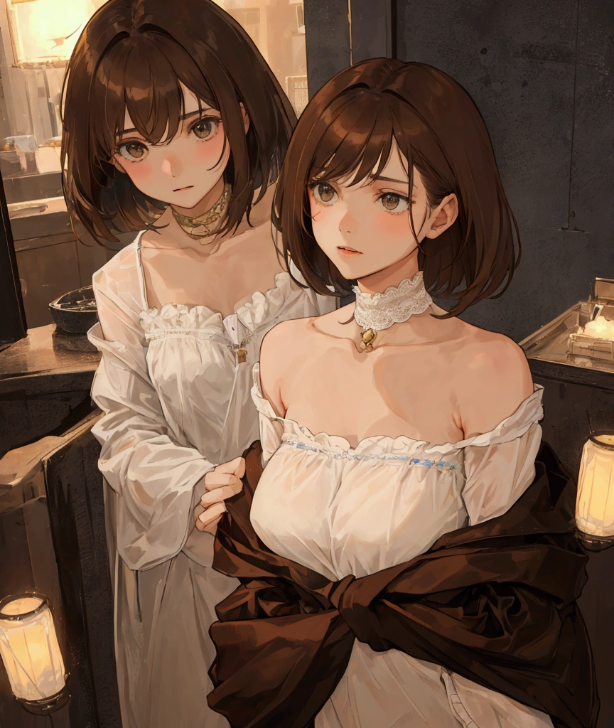 The girl, with light brown hair, short and cut in layers that gave it a slight movement, He kept a cold expression on his fair-skinned face.. His look, partially hidden by the volume of her hair, I kept following them. Despite its delicate appearance,