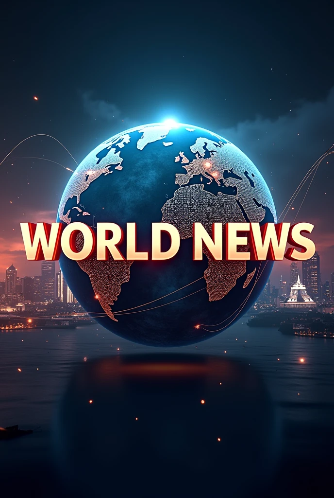 Create an exclusive banner about world news for my YouTube channel, size 2048 × 1152 pixels