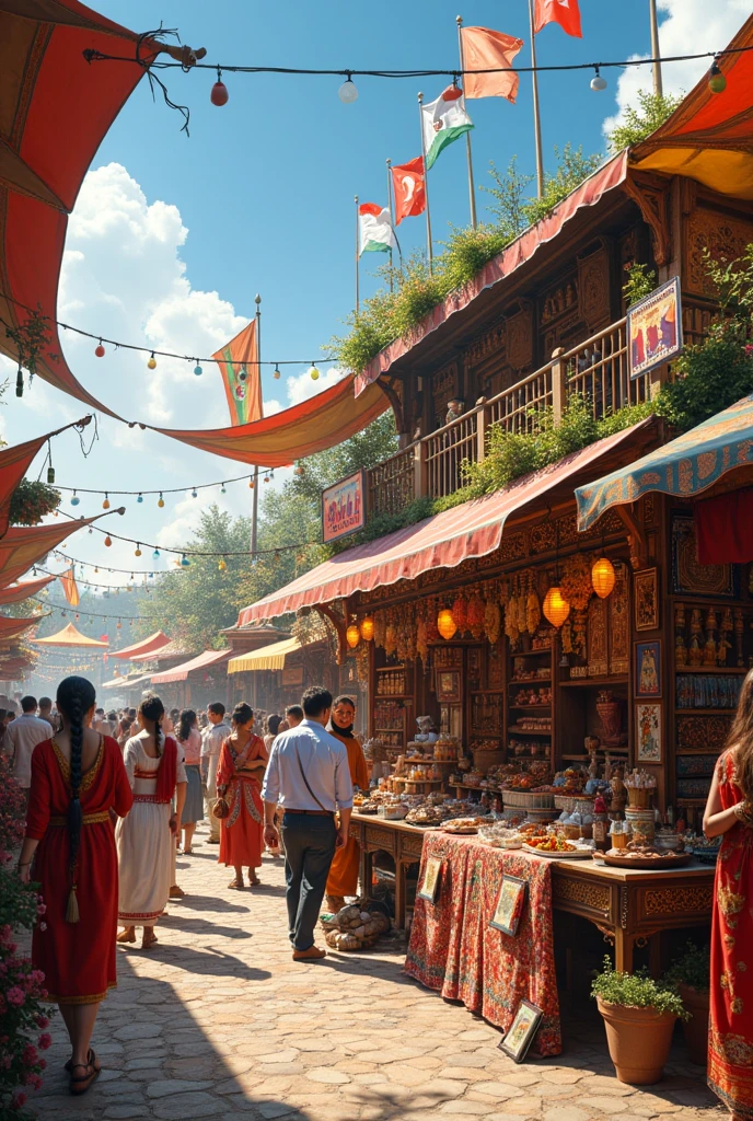 Make an international fair stand
