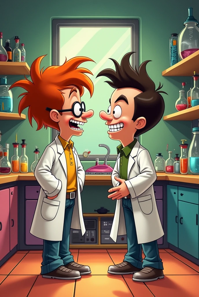 Rick Moranis and Eddie Deezen as Dexter and Mandark.