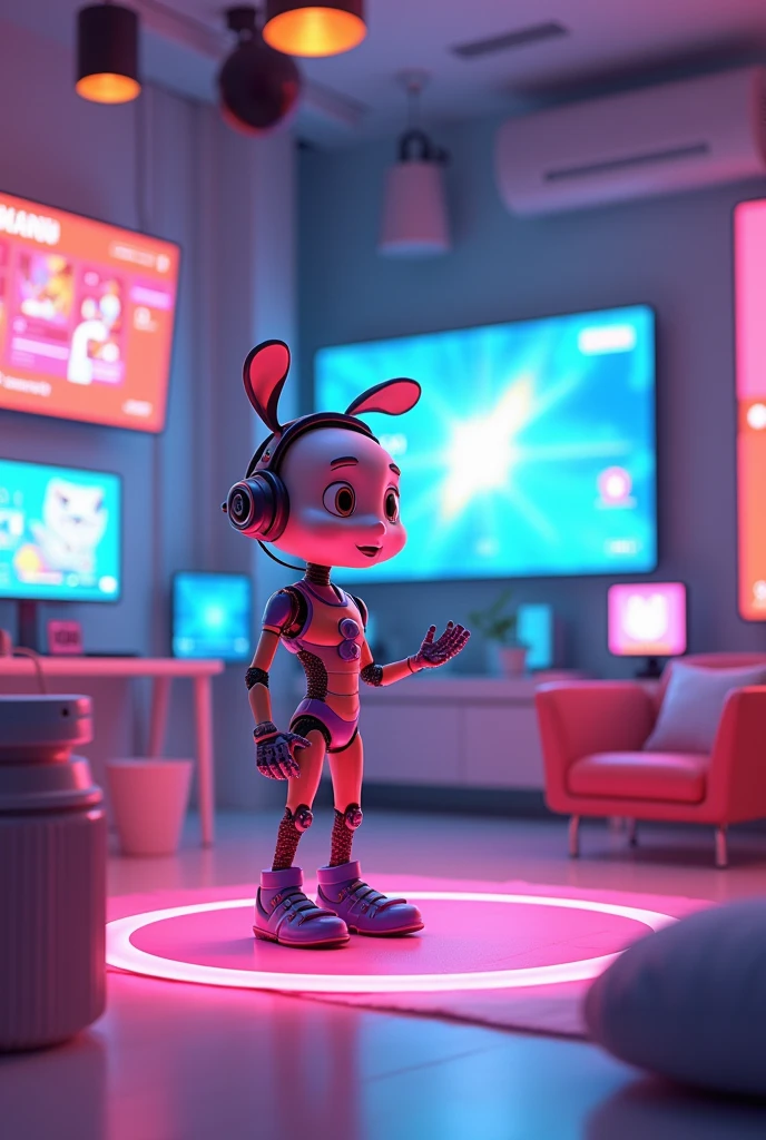 Create a studio imege with pc 3d ai cartoon speak video