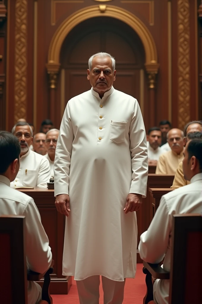 Standing Position Cirminal Political Leader Who Wear White Kurta And Opposition Leaders Sitting In Parlement Blaming Bad Accuse This Political Leader In Parlement Photo Photos & Images