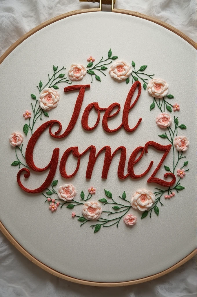 Embroidered with the name Joel Gomez